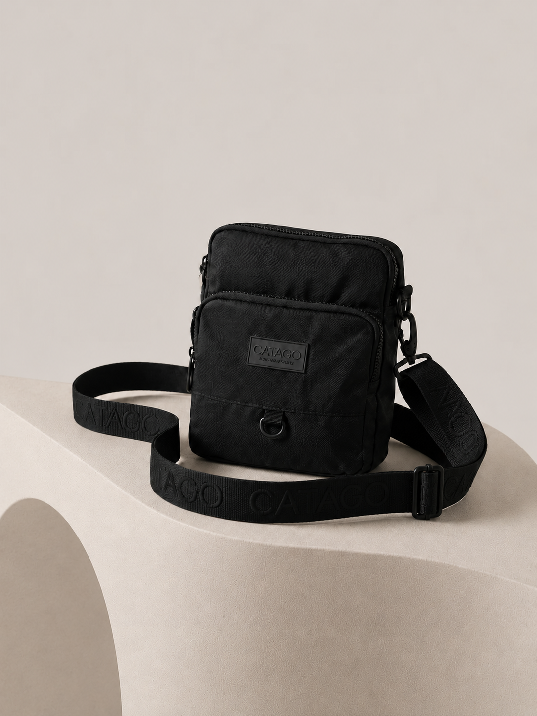 Catago Crossbody Messenger Bag Black