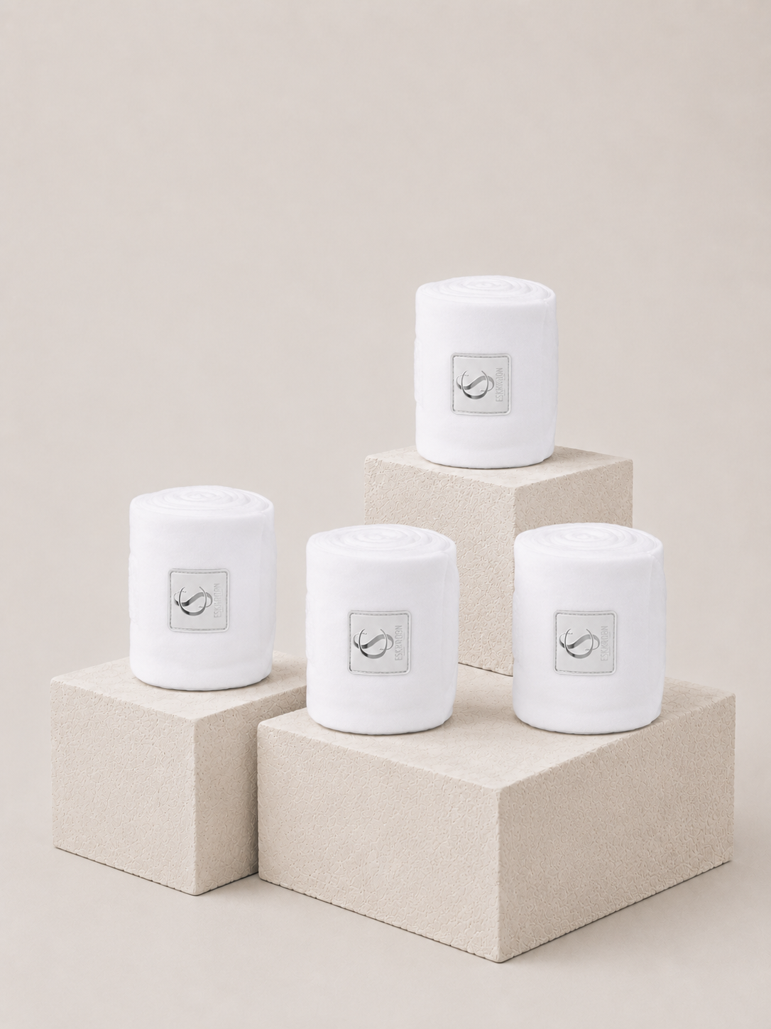 Eskadron Set of 4 Fleece White Polo Wrap Bandages