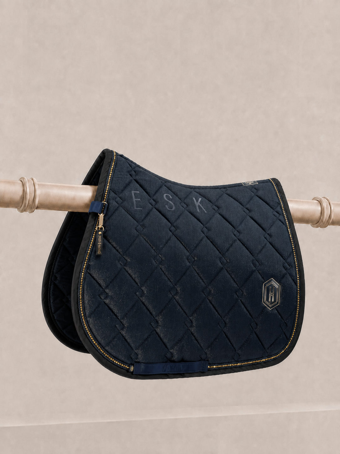 Eskadron Cotton Heritage Crystal AP Jumping Navy Saddle Pad