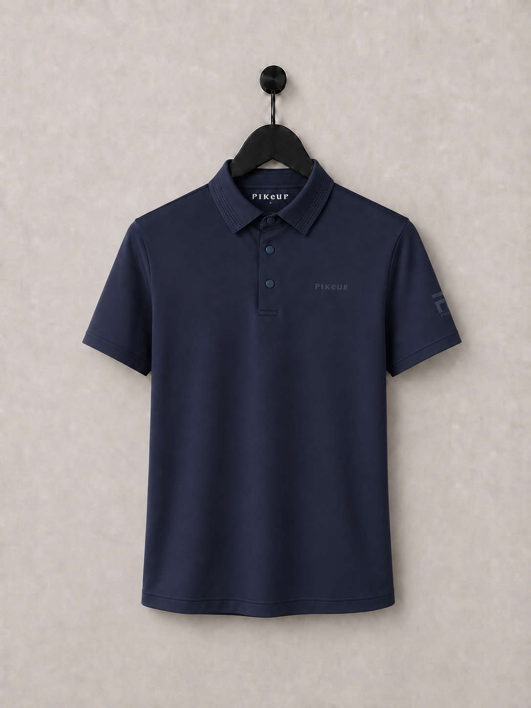 Pikeur Mens Function Lasercut Polo Training Shirt Navy