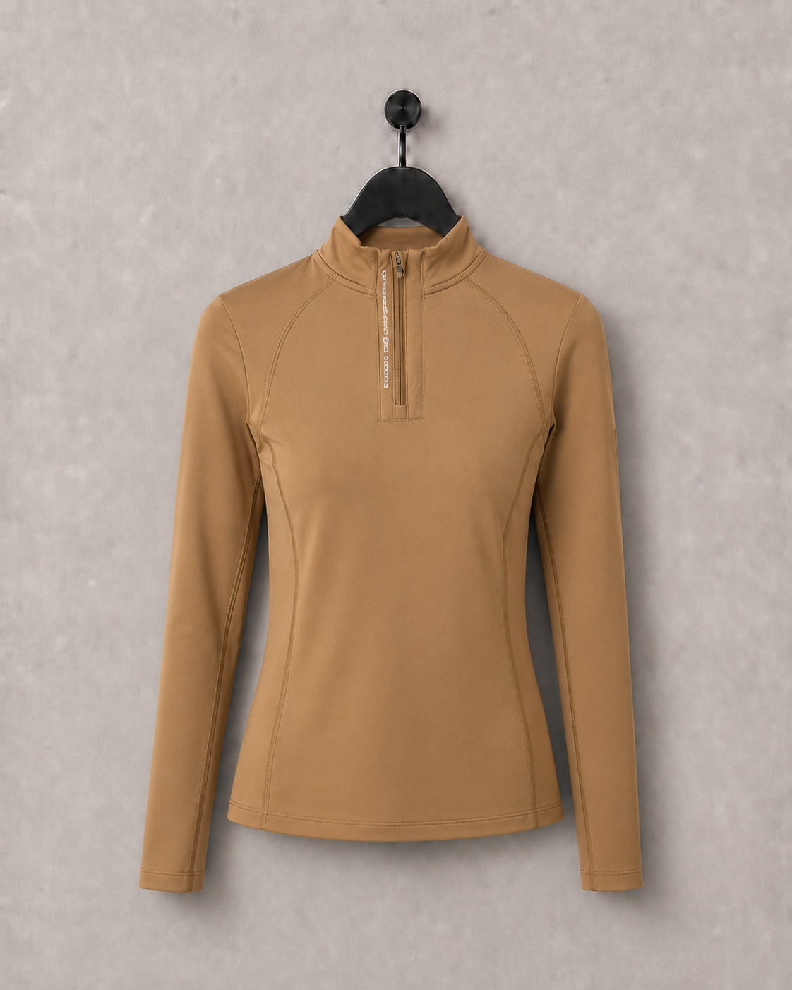 Catago Bree Half-Zip Long Sleeve Riding Shirt Light Brown