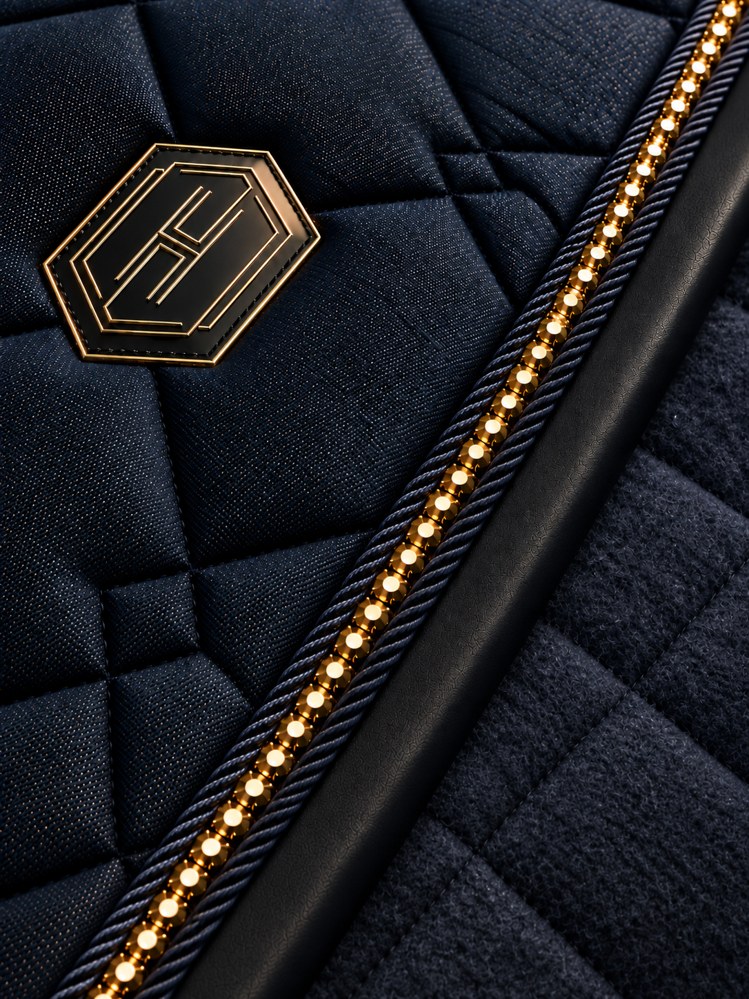 Eskadron Cotton Heritage Crystal AP Jumping Navy Saddle Pad