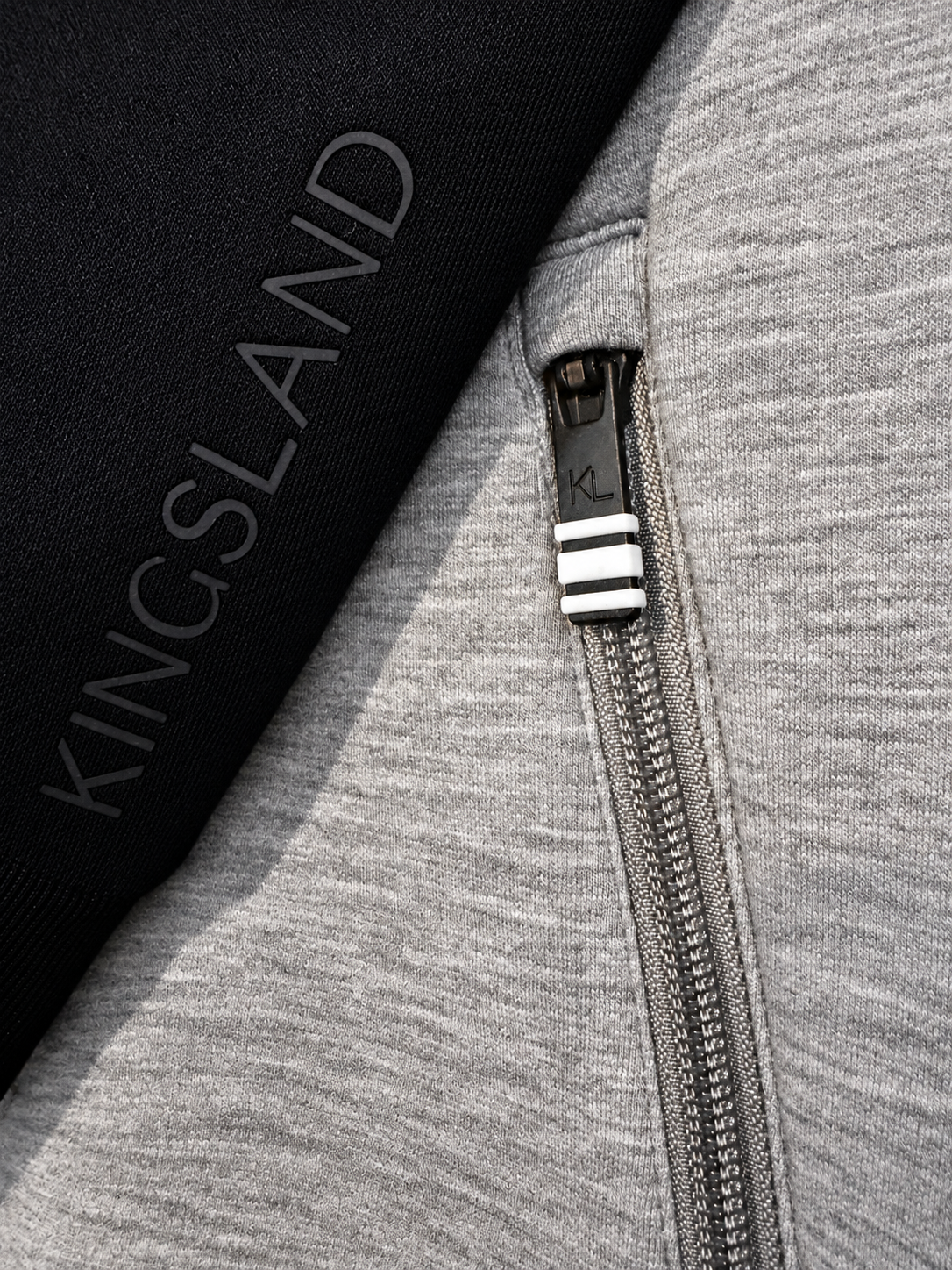 Kingsland Fleece Scuba Bomber Jacket Sweater Unisex Gray