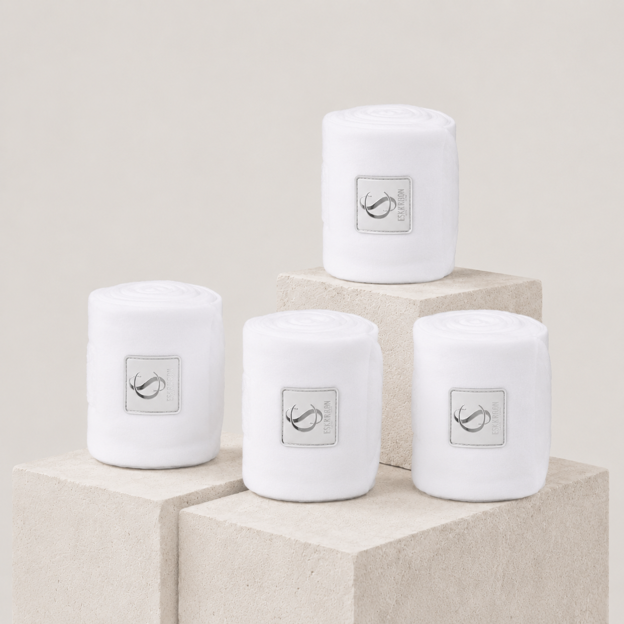 Eskadron Set of 4 Fleece White Polo Wrap Bandages