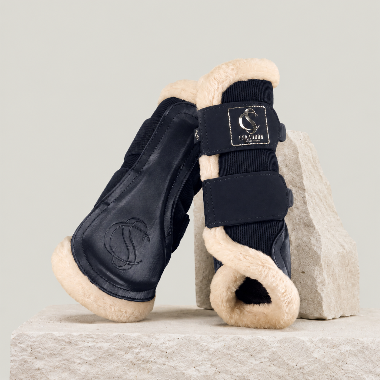 Eskadron Classic Tendon Boots MESH Faux Fur Navy