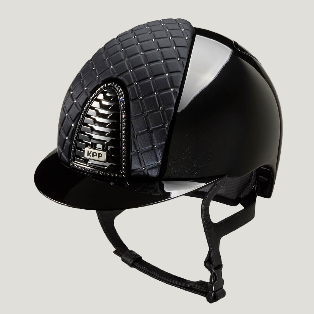 KEP CROMO 2.0 Helmet Black Polish Satin Front MILANO Swarovski