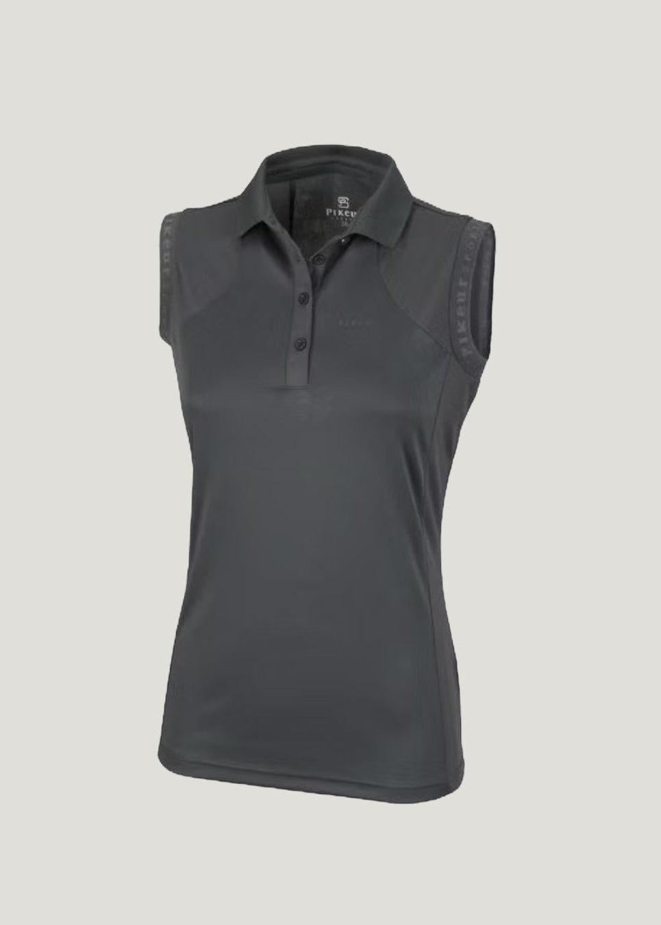 Pikeur Polo Riding Shirt Sleeveless Deep Khaki