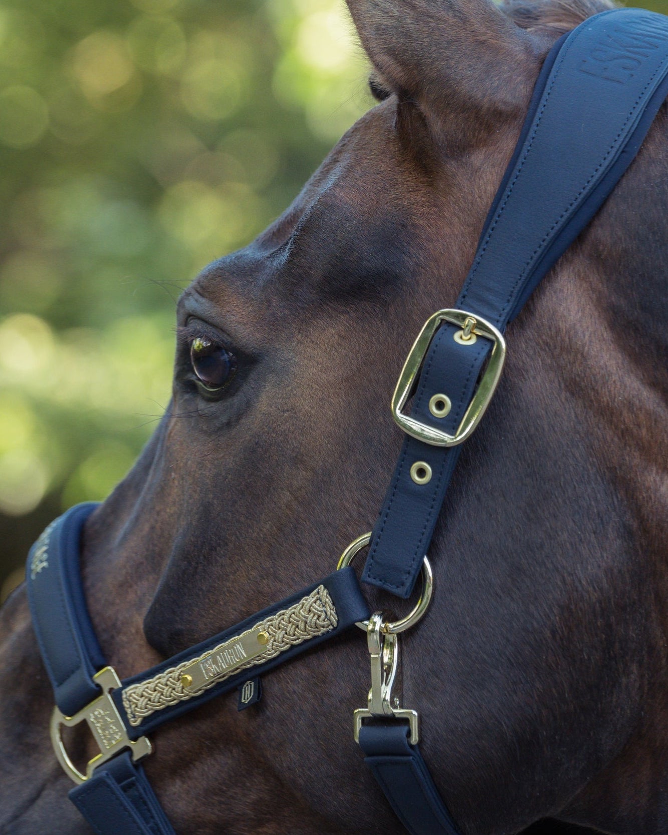 Eskadron Halter Faux Leather Heritage Dark Navy