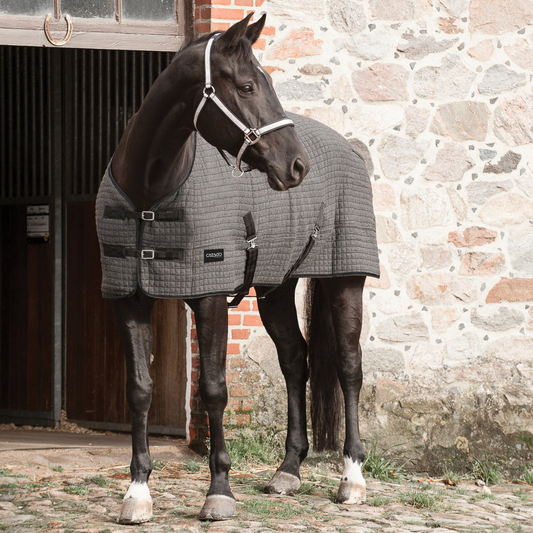 Catago Quilted Acrylic Cooler Rug Gray