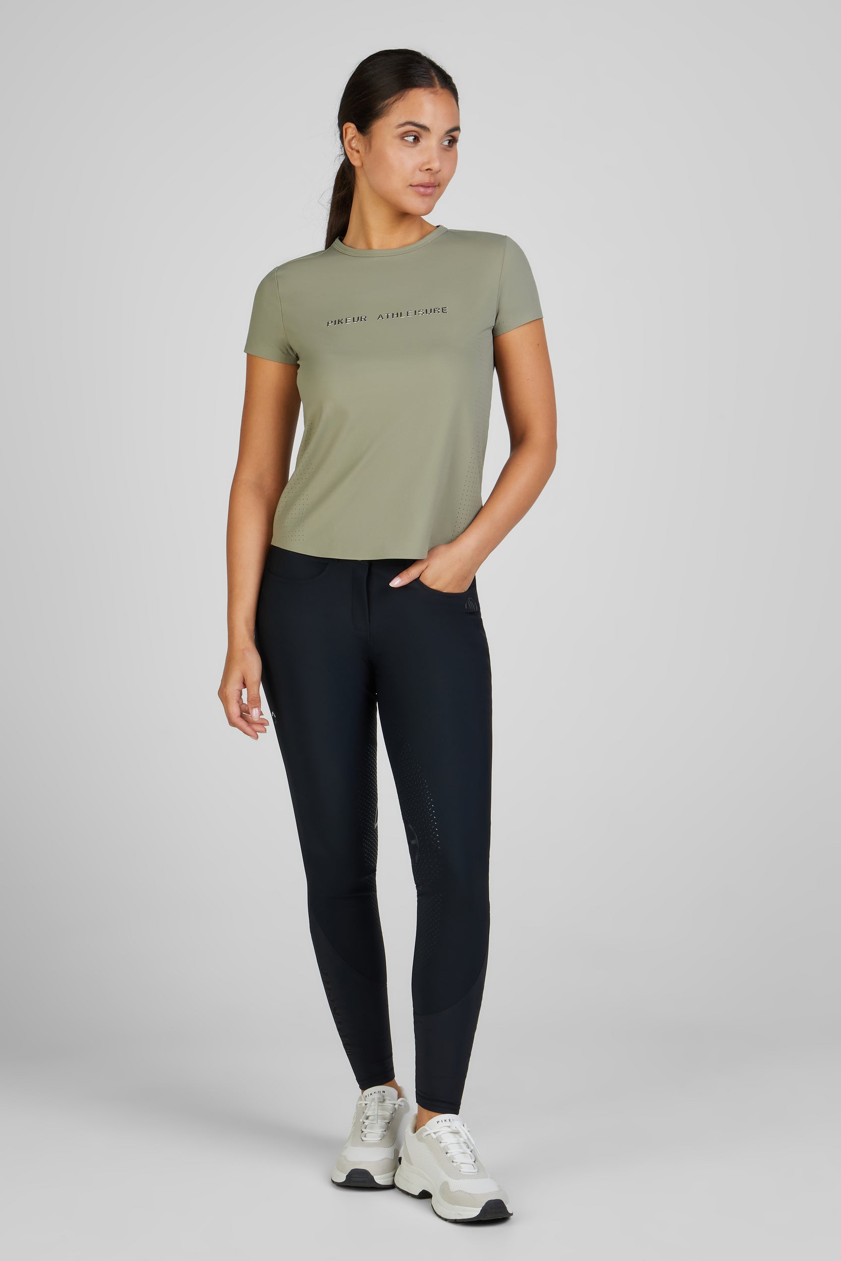 Pikeur Perforated Shirt Athleisure Taupe