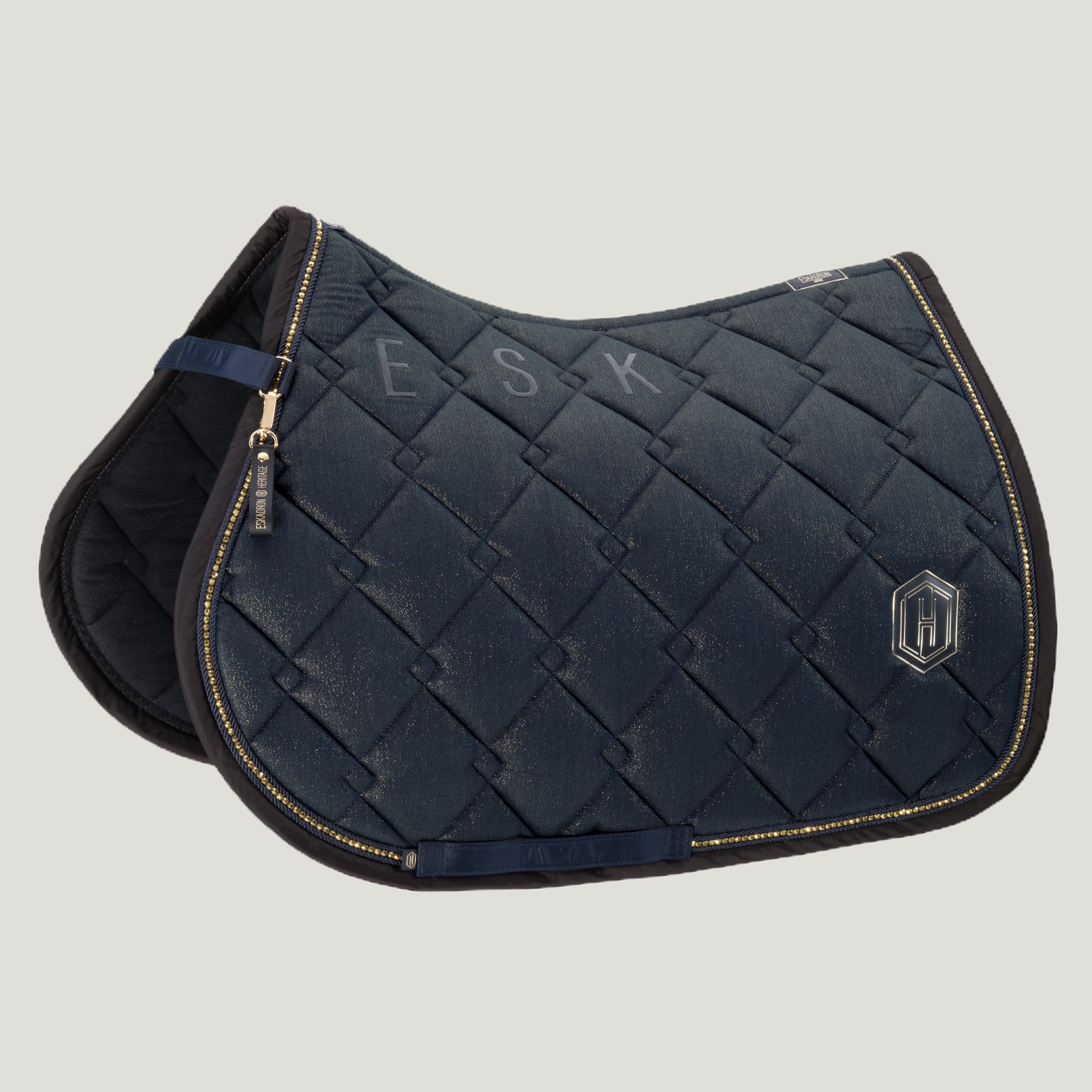 Eskadron Cotton Heritage Crystal AP Navy Saddle Pad