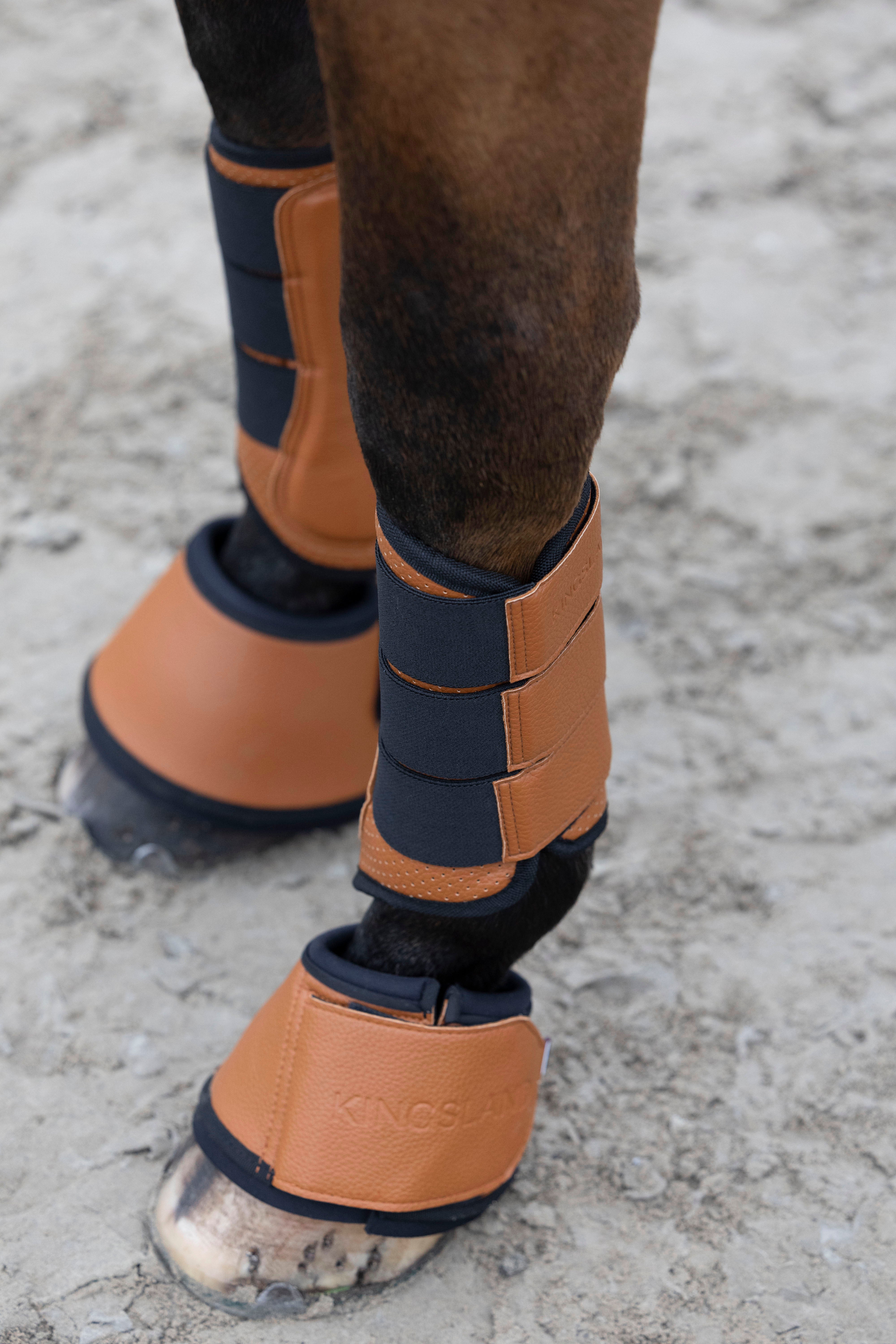 Kingsland KL Mona Protection Brushing Tendon Boots Argan Oil Brown