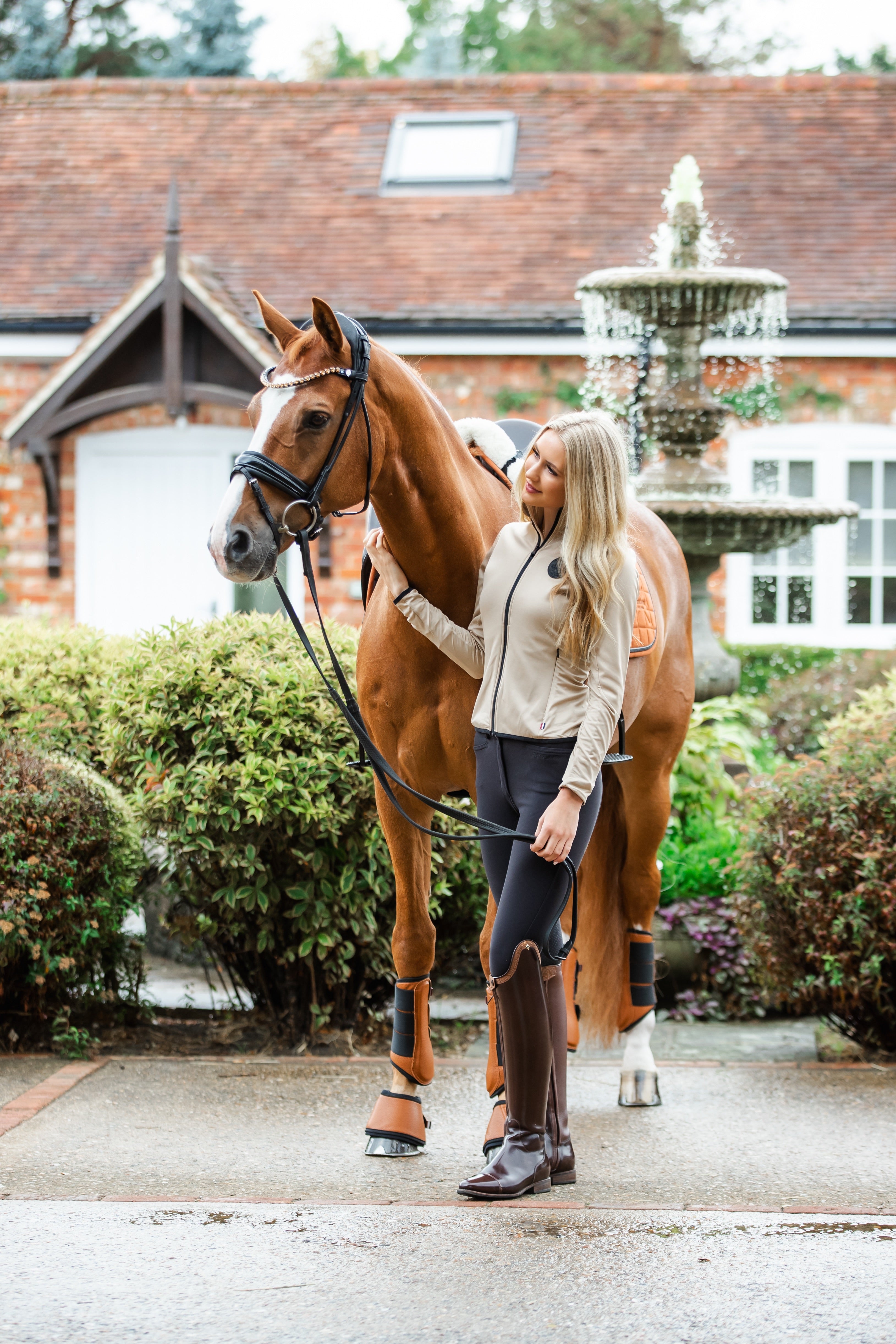 Kingsland KL Mona Protection Brushing Tendon Boots Argan Oil Brown