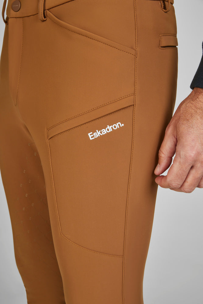 Eskadron Mens Pro Riding Softshell Breeches Almond Brown
