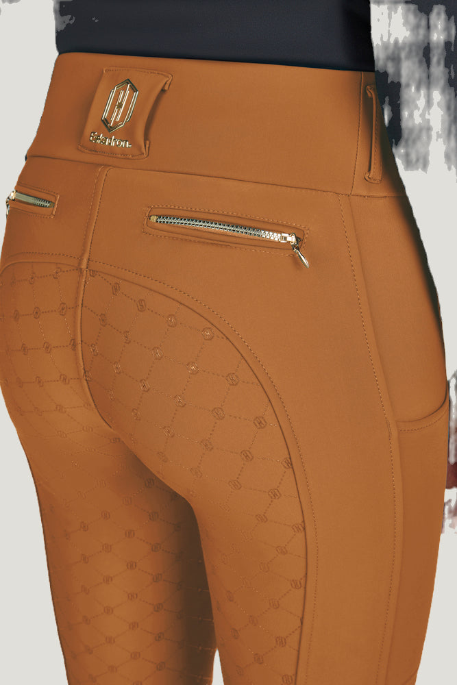 Eskadron Womens Pro Riding Grip Tights Almond Brown