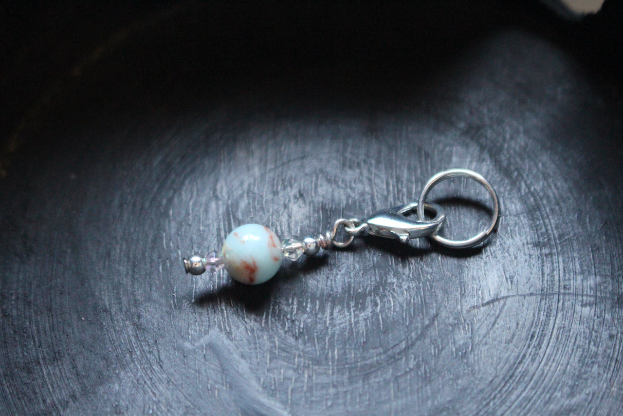 Westoria Picture Jasper Blue Bridle Charm-Tranquility & Balance