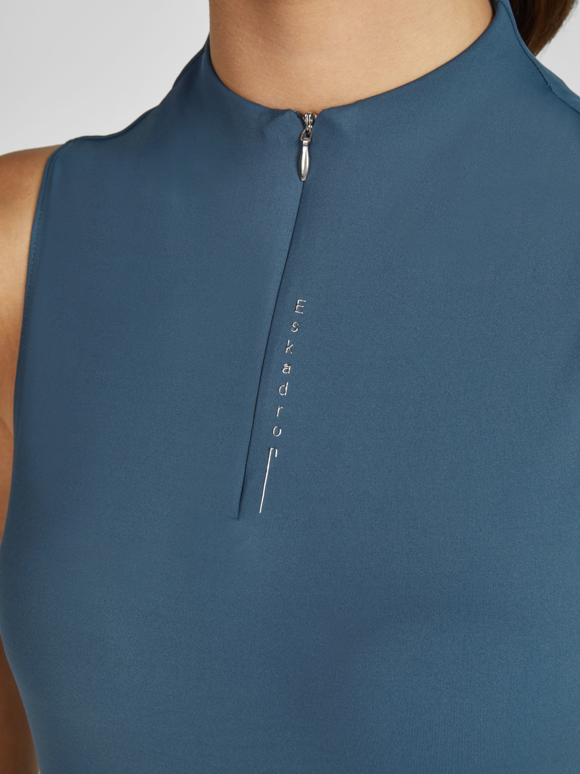 Eskadron Half Zip Sleeveless Shirt Ocean Green