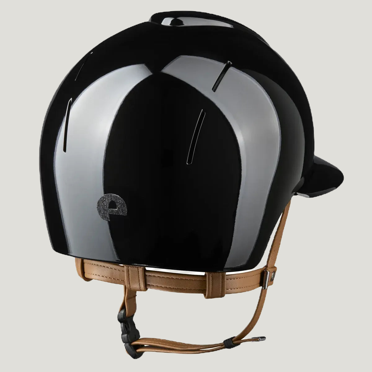 KEP Smart Nova Black Polish Beige Strap Wide Visor