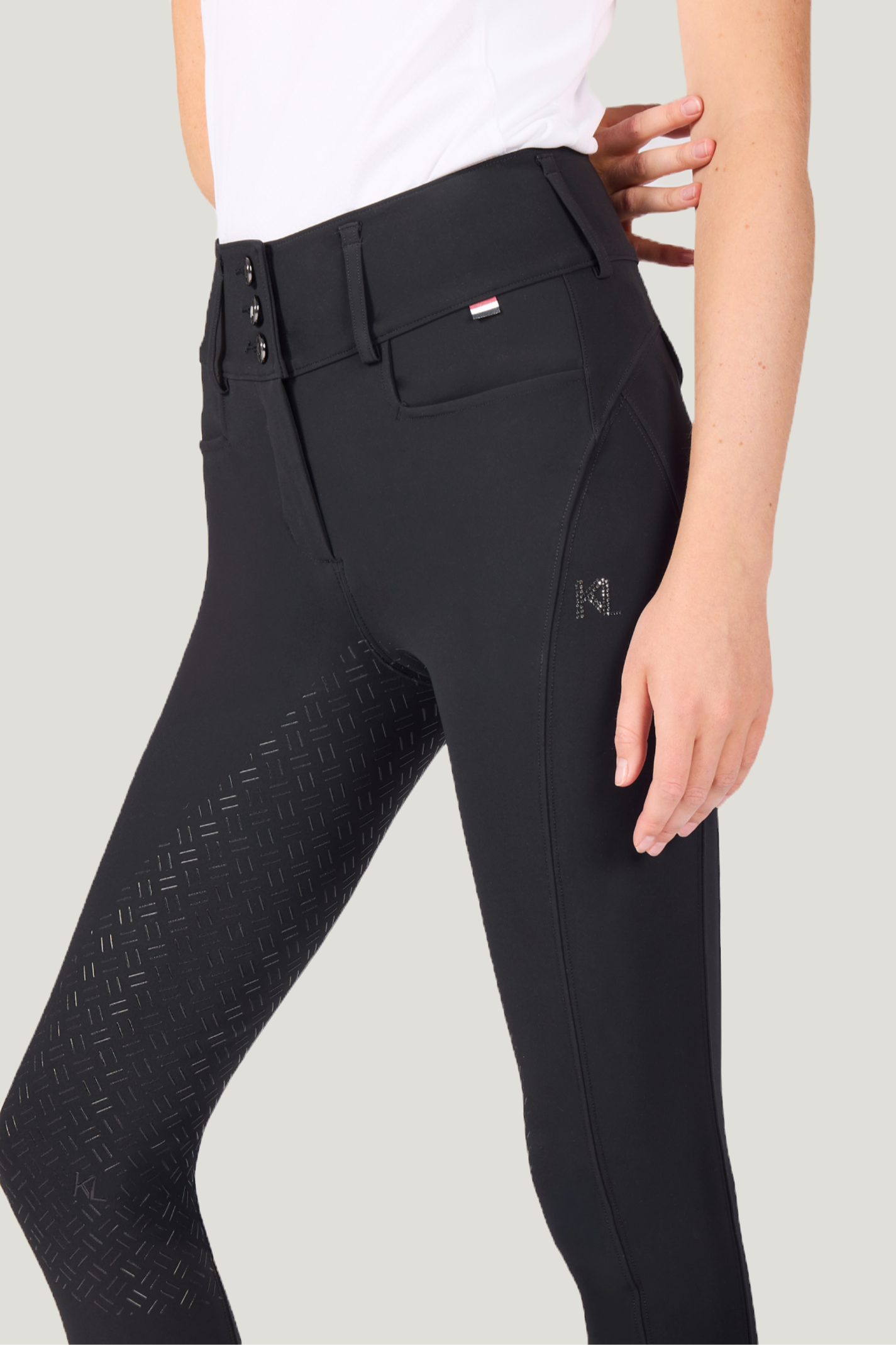 Kingsland KLKimi A Shape Mid- Waist Full-Grip Ladies Breeches Black