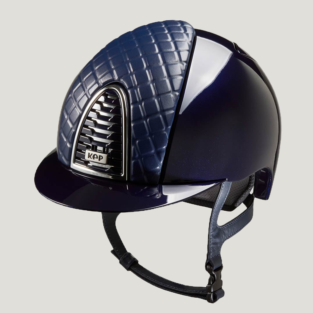 KEP CROMO 2.0 Helmet Blue Polish Leather Front MILANO