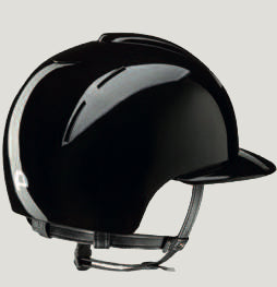 KEP Smart Helmet Polish Black with Polo Wide Visor