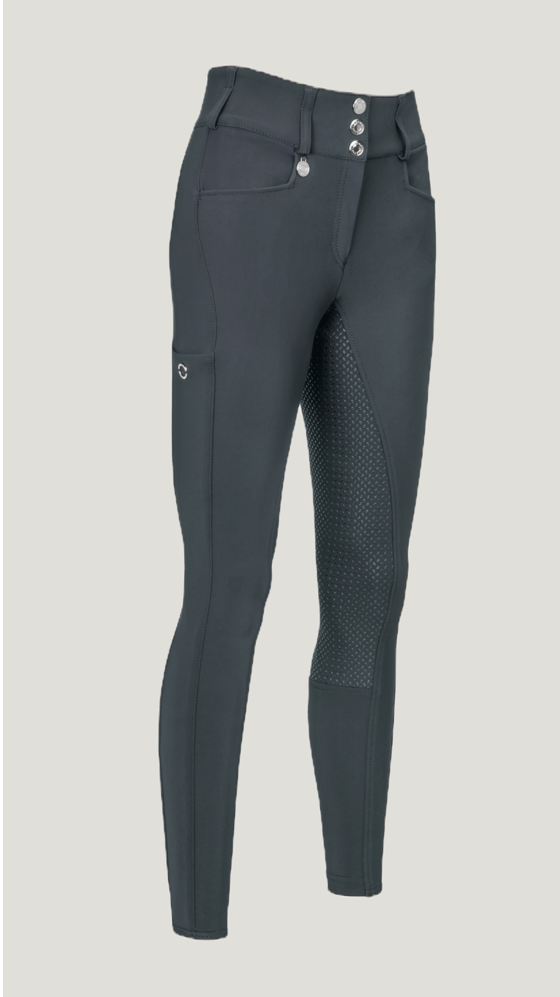 Pikeur New Candela Softshell Highwaist Full Grip Breeches Dark Shadow Gray