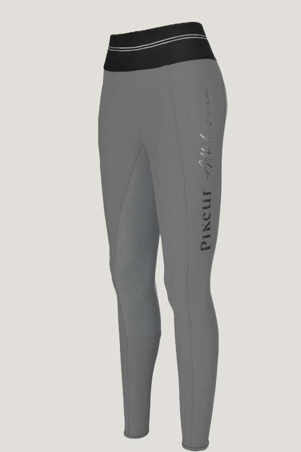 Pikeur Gia Athleisure GR Full Grip Tights Light Gray, Midwaist