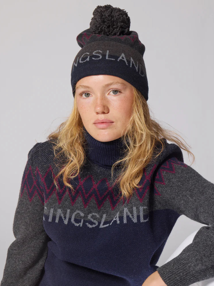 Kingsland KLMontez Ladies Rollneck Turtleneck Knit Sweater Navy