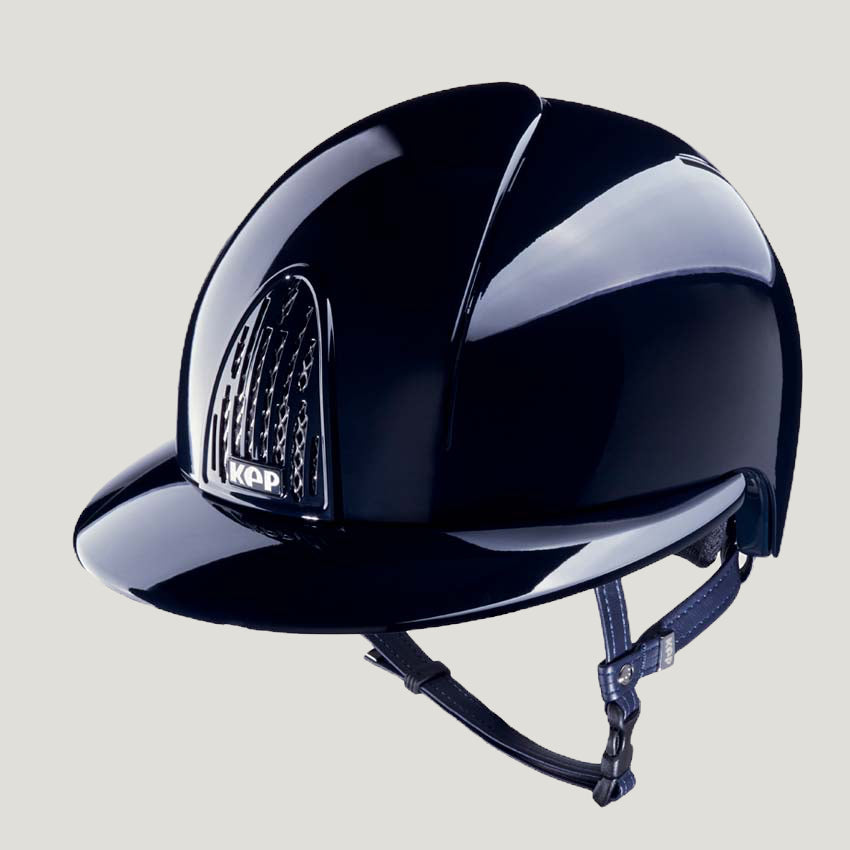 KEP Smart Helmet Polish Blue with Polo WIDE VISOR