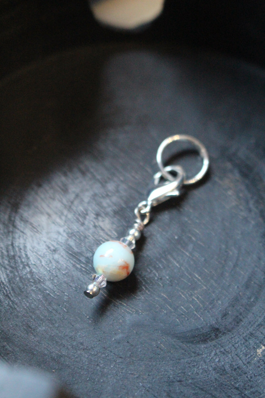 Westoria Picture Jasper Blue Bridle Charm-Tranquility & Balance
