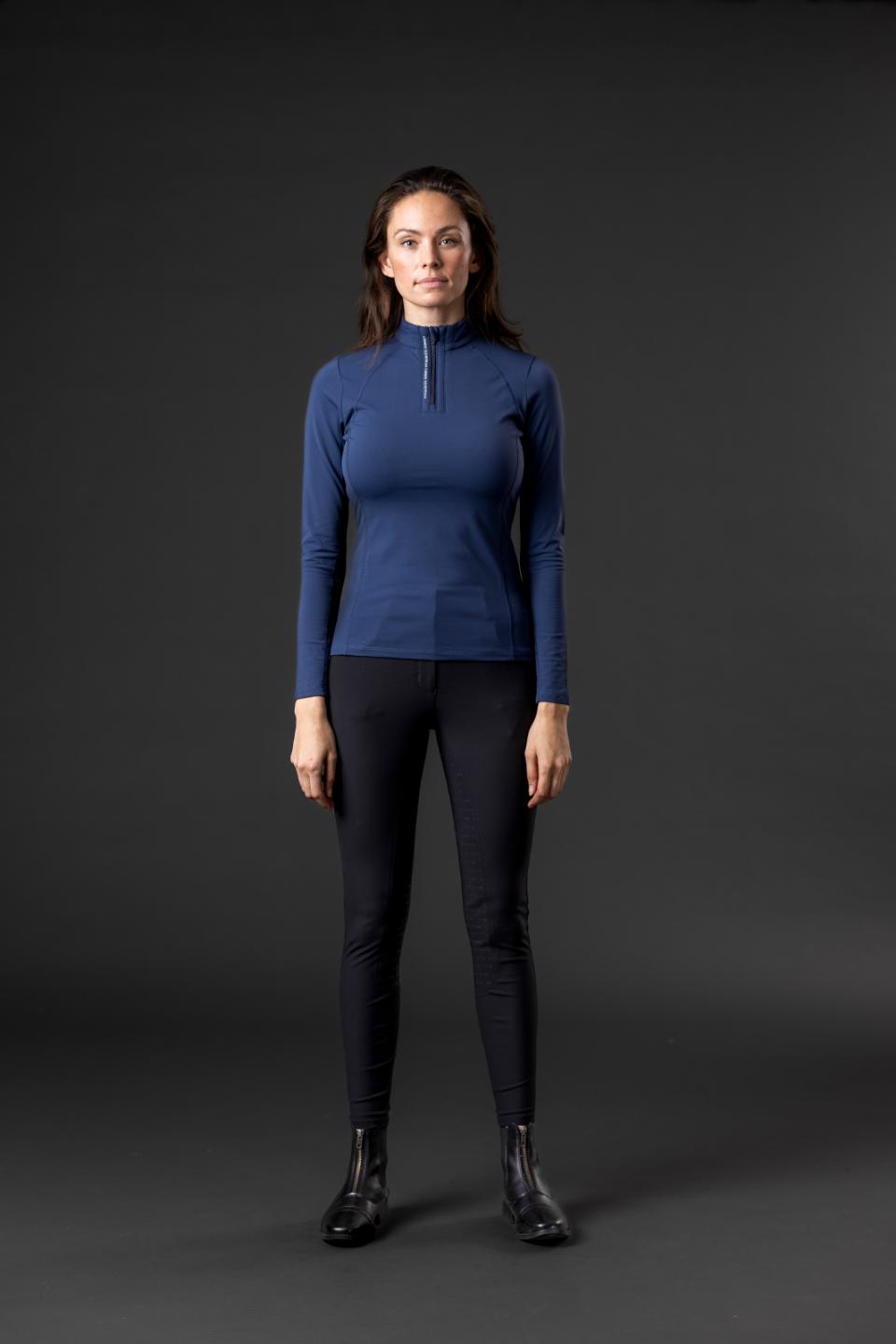 Catago Bree Half-Zip Long Sleeve Riding Shirt Navy