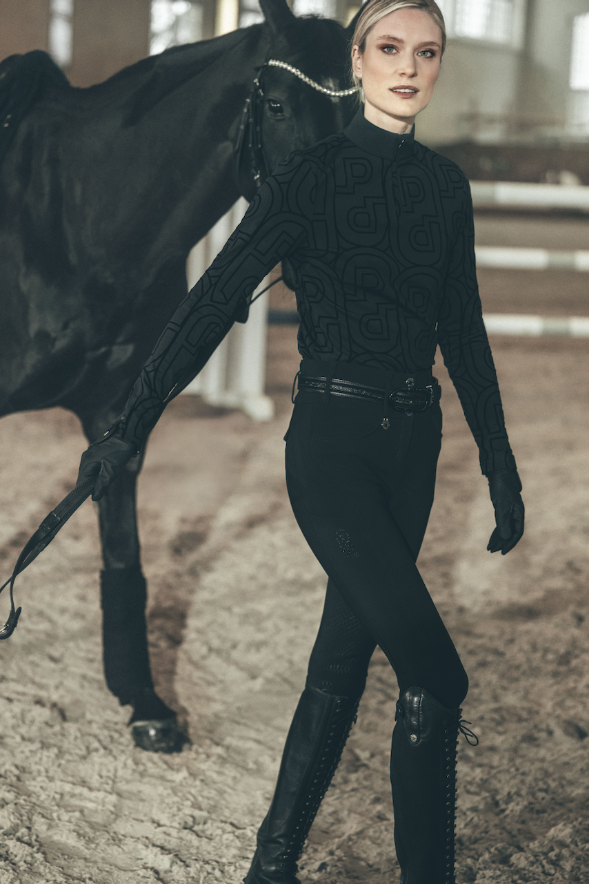 Pikeur Zip Print Function Training Shirt Black
