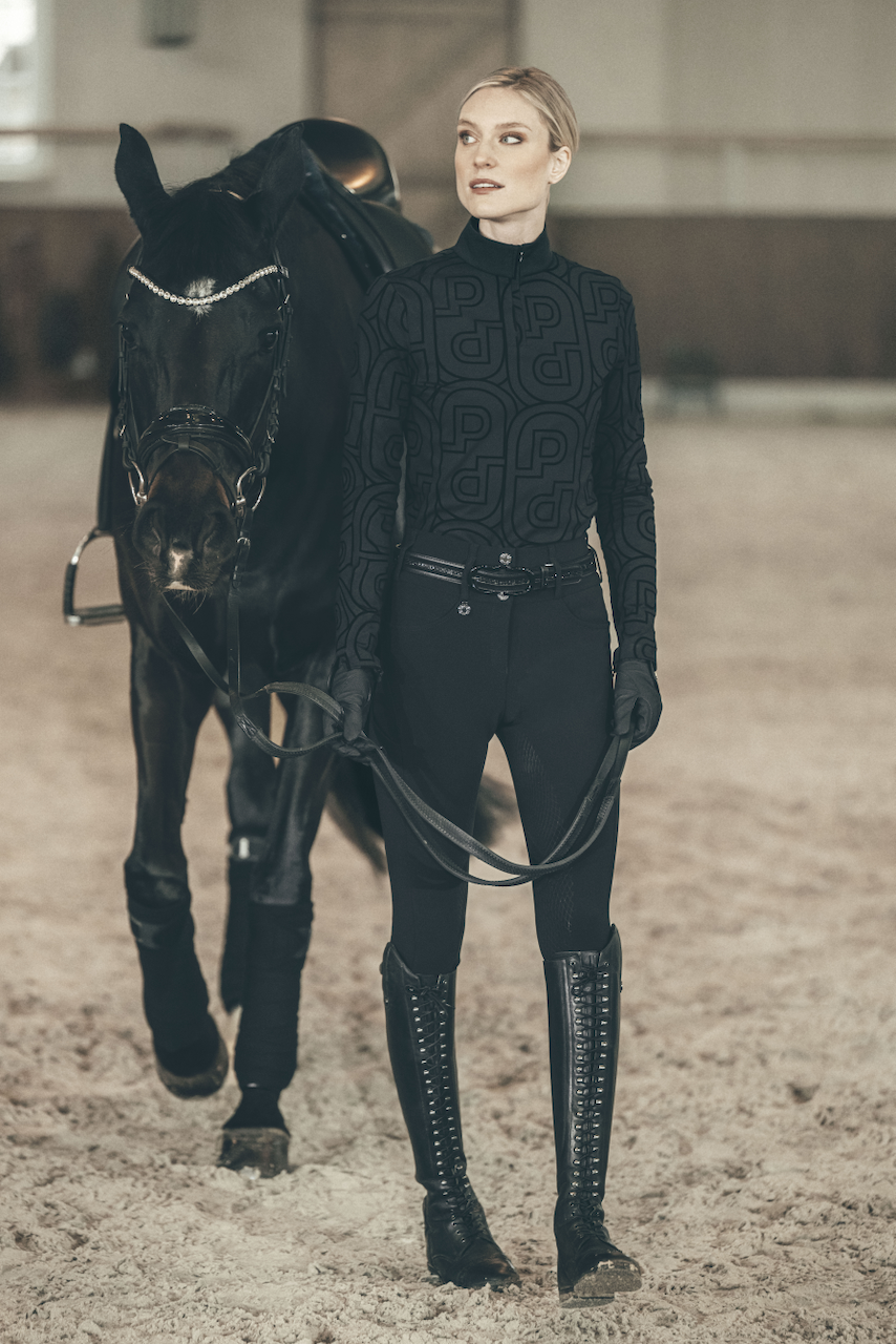 Pikeur Zip Print Function Training Shirt Black