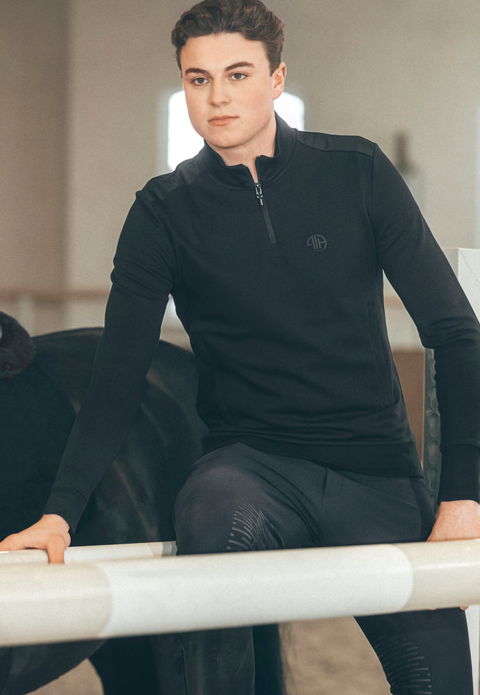 Pikeur Mens Zip Sport Sweater Black