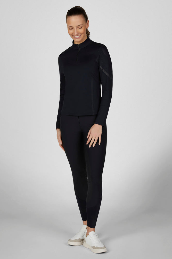 Pikeur Zone Zip Sport Function Training Shirt Black