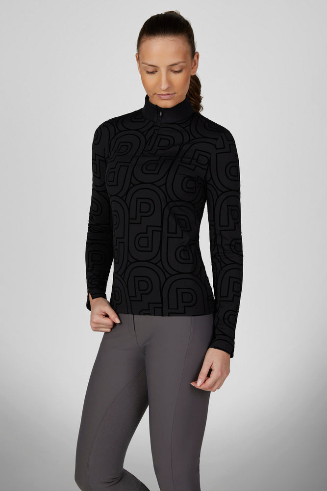 Pikeur Zip Print Function Training Shirt Black